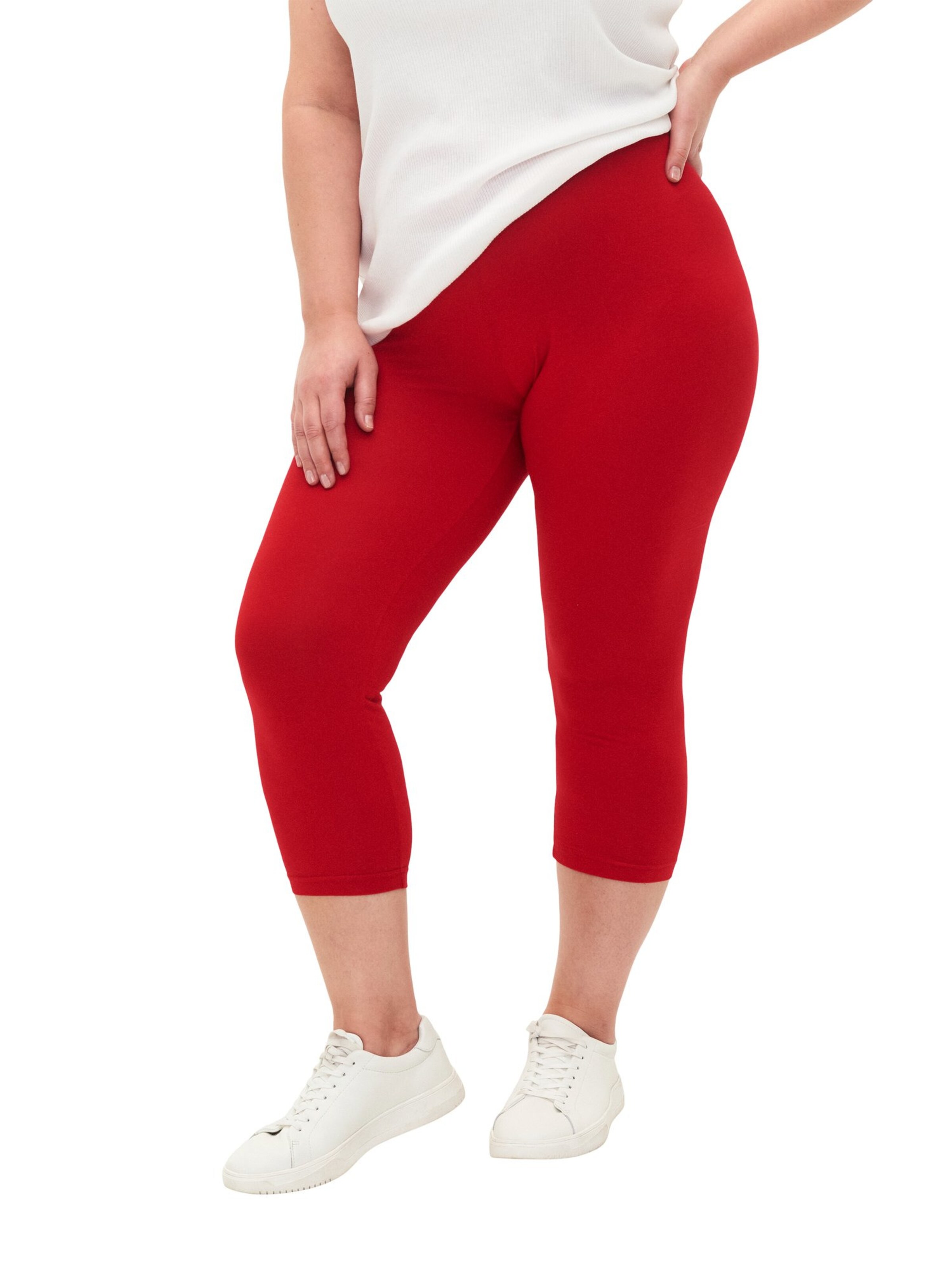 Zizzi - Skinny Leggings em vermelho: frente