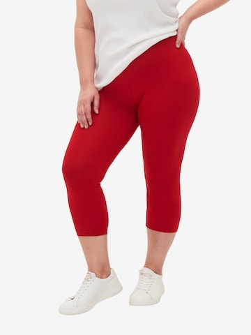 Zizzi Skinny Leggings in Rot: predná strana