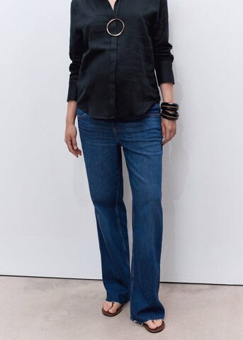 MANGO Wide Leg Jeans in Blau