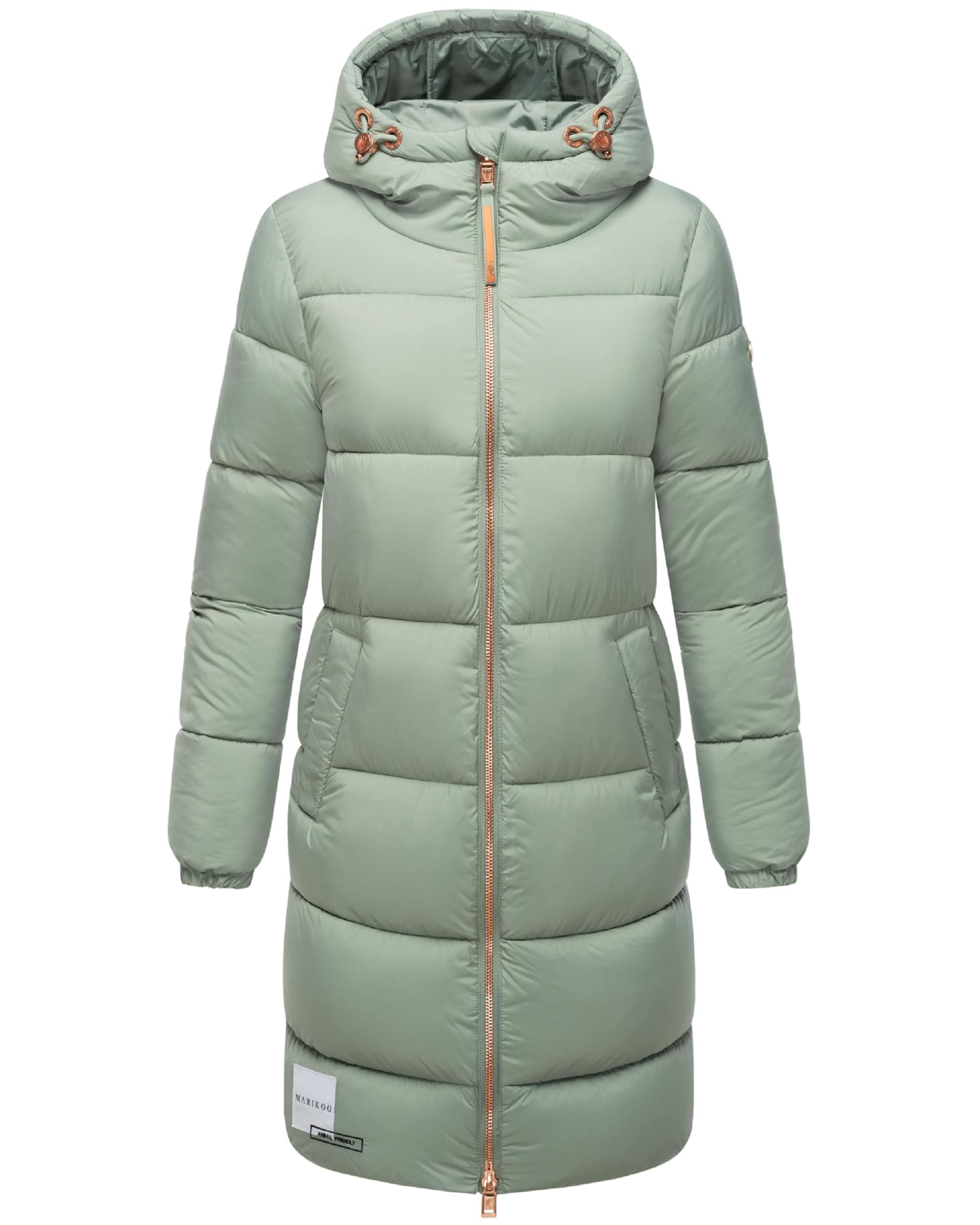 MARIKOO Zimný kabát - Zelená: predná strana