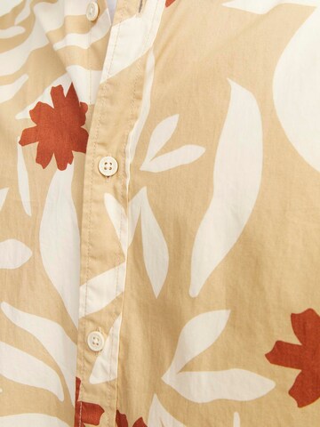 JACK & JONES Regular Fit Hemd 'JORJoshua Aruba' in Beige