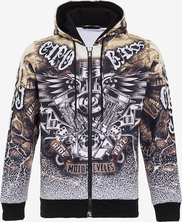 Veste de survêtement CIPO & BAXX en noir : devant