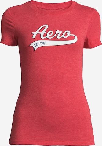 T-shirt AÉROPOSTALE en rouge : devant