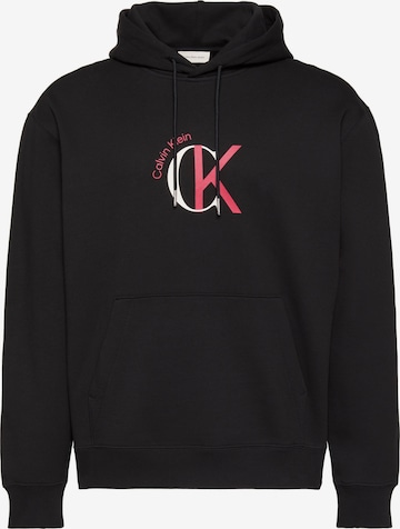 Sweat-shirt Calvin Klein Jeans en noir : devant