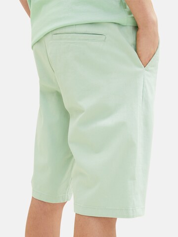 Coupe slim Pantalon chino TOM TAILOR DENIM en vert