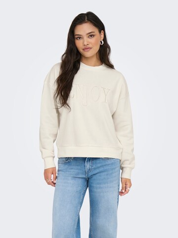 ONLY Sweatshirt 'ONLPam' in Weiß