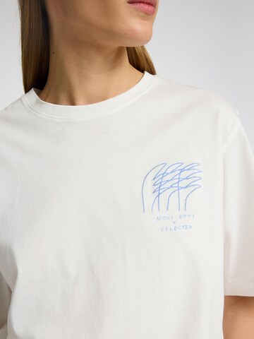 SELECTED T-Shirt in Weiß