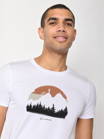 Maglietta 'Nature Forest Happy' di GREENBOMB in bianco