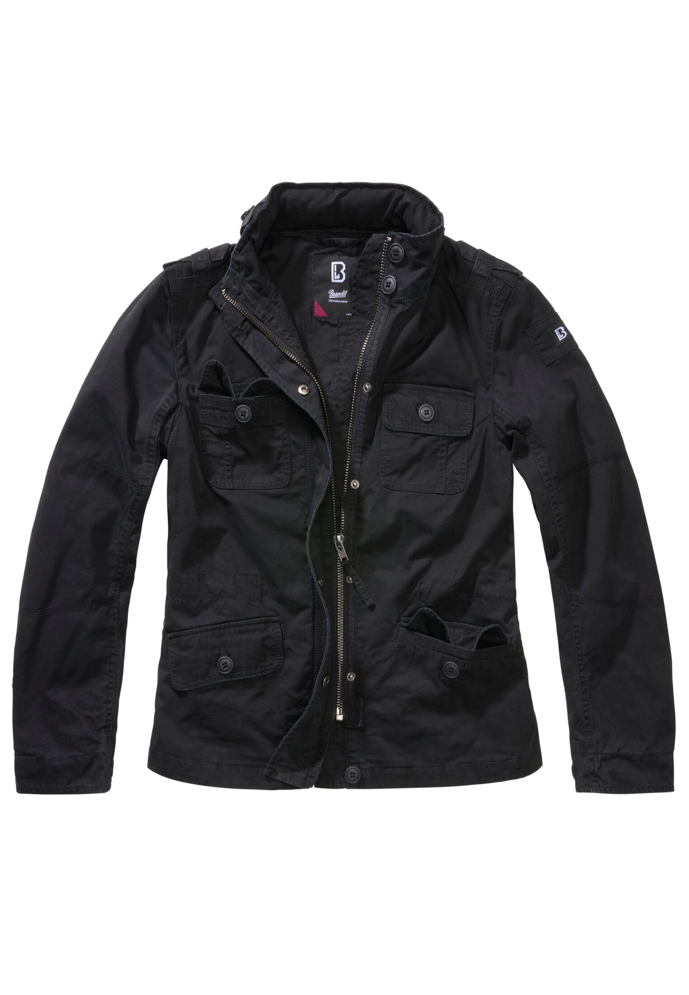Giacca di mezza stagione 'Britannia ' di Brandit in nero: frontale