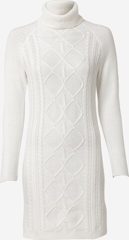 GUESS Πλεκτό φόρεμα 'ELISABETH' σε λευκό: μπροστά