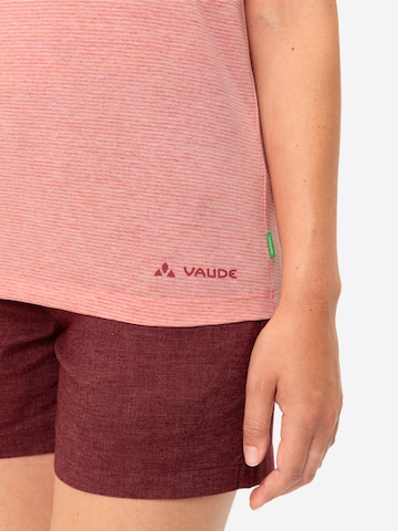 VAUDE Functioneel shirt 'W Mineo Striped T' in Roze