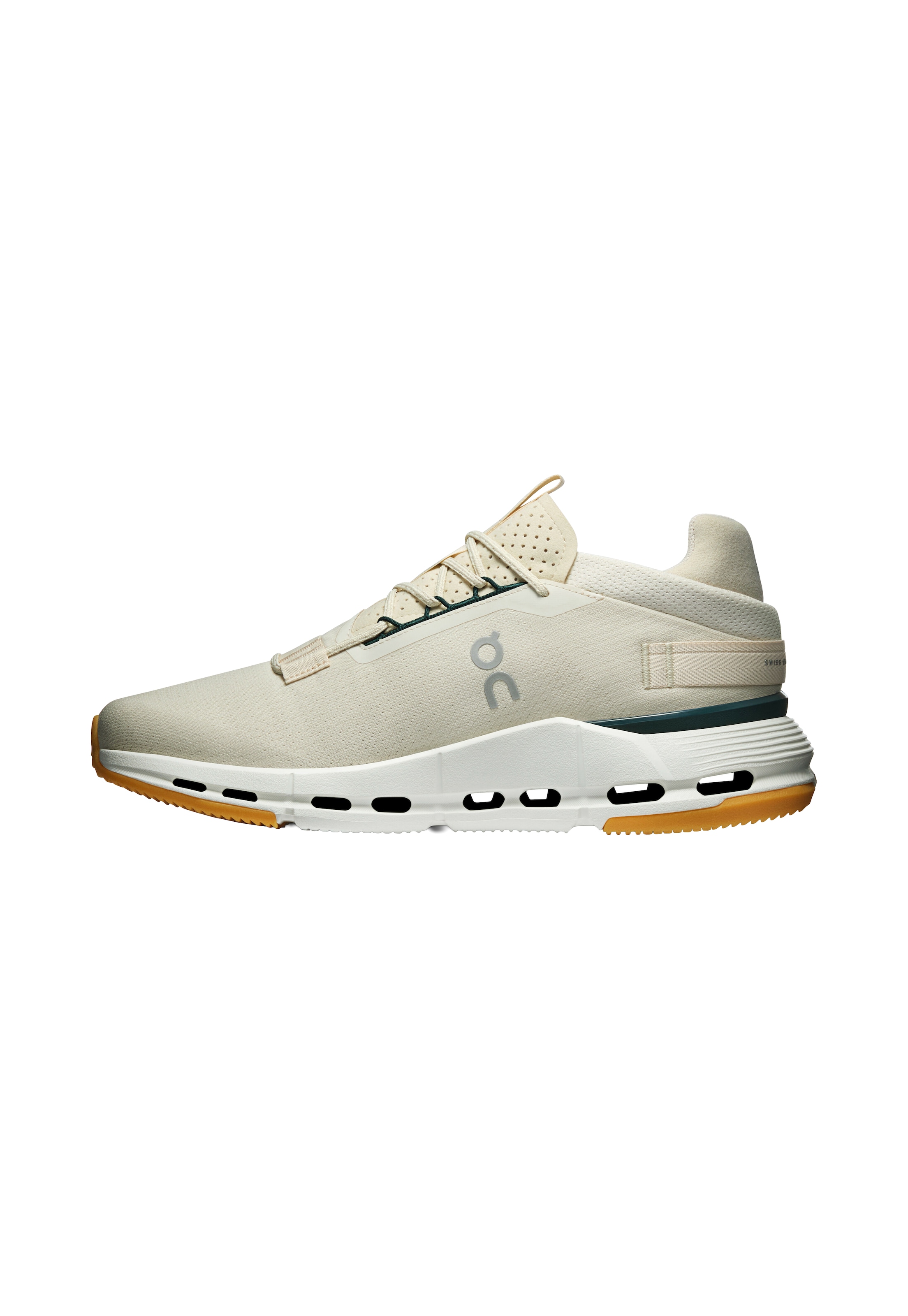 On Platform trainers 'Cloudnova 2' in Beige: front