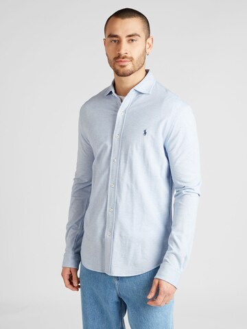 Polo Ralph Lauren Slim fit Overhemd in Blauw: voorkant