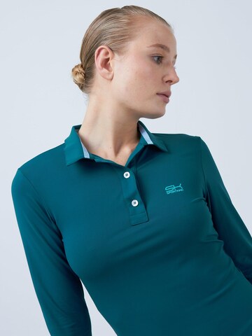SPORTKIND Funktionsshirt 'Poloshirt Langarm'‌‌‌‌‌‌ in Grün