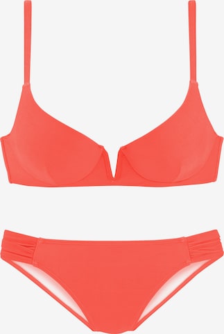 VIVANCE Push-up Bikini - narancs: elől