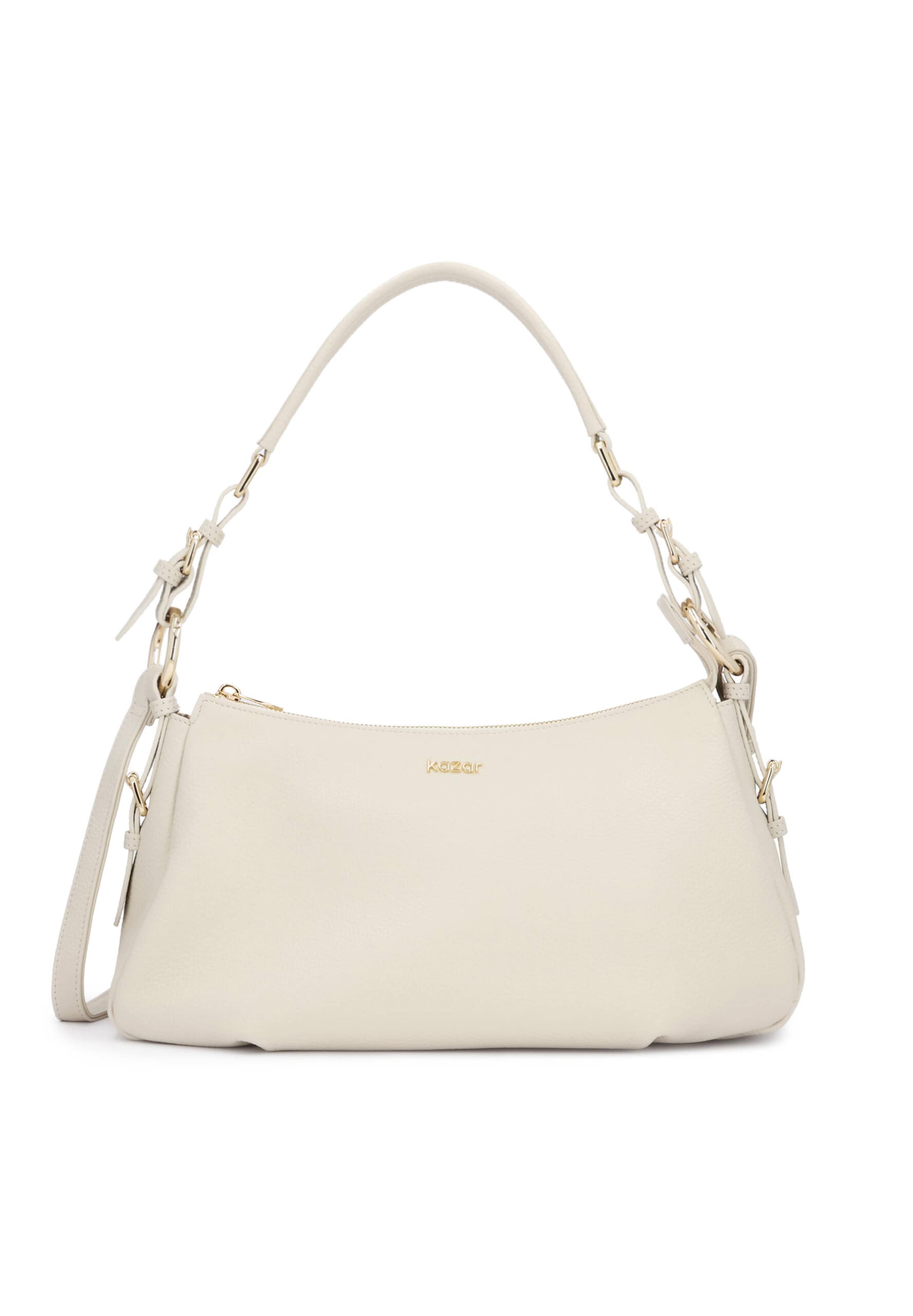 Borsa a spalla di Kazar in bianco: frontale