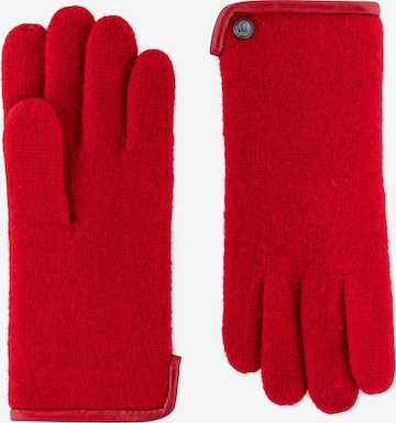 Mezzoguanti 'FELTED WOOL' di Roeckl in rosso: frontale