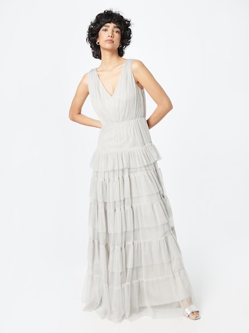 Coast Evening Dress in Silver: front