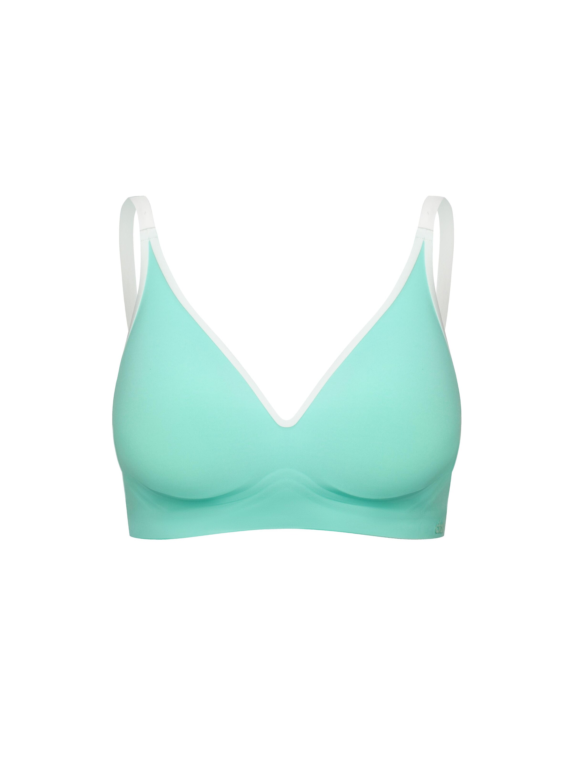 cfab (formerly creamy fabrics) - Sujetador 'Lined Comfort Push-Up BH' en verde: frente