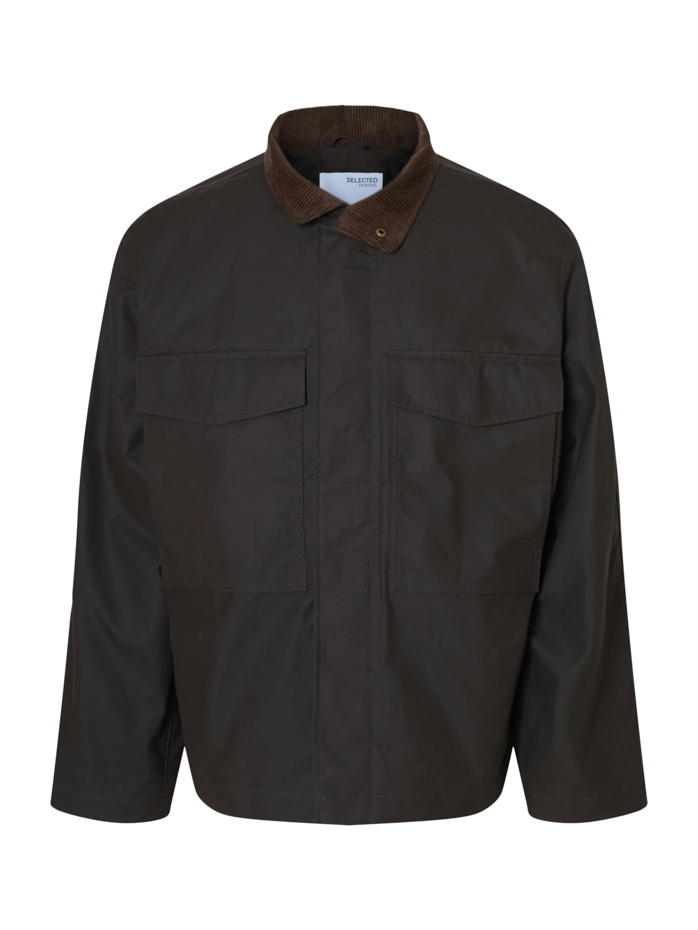 SELECTED - Chaqueta de entretiempo 'SLHMark' en marrón: frente