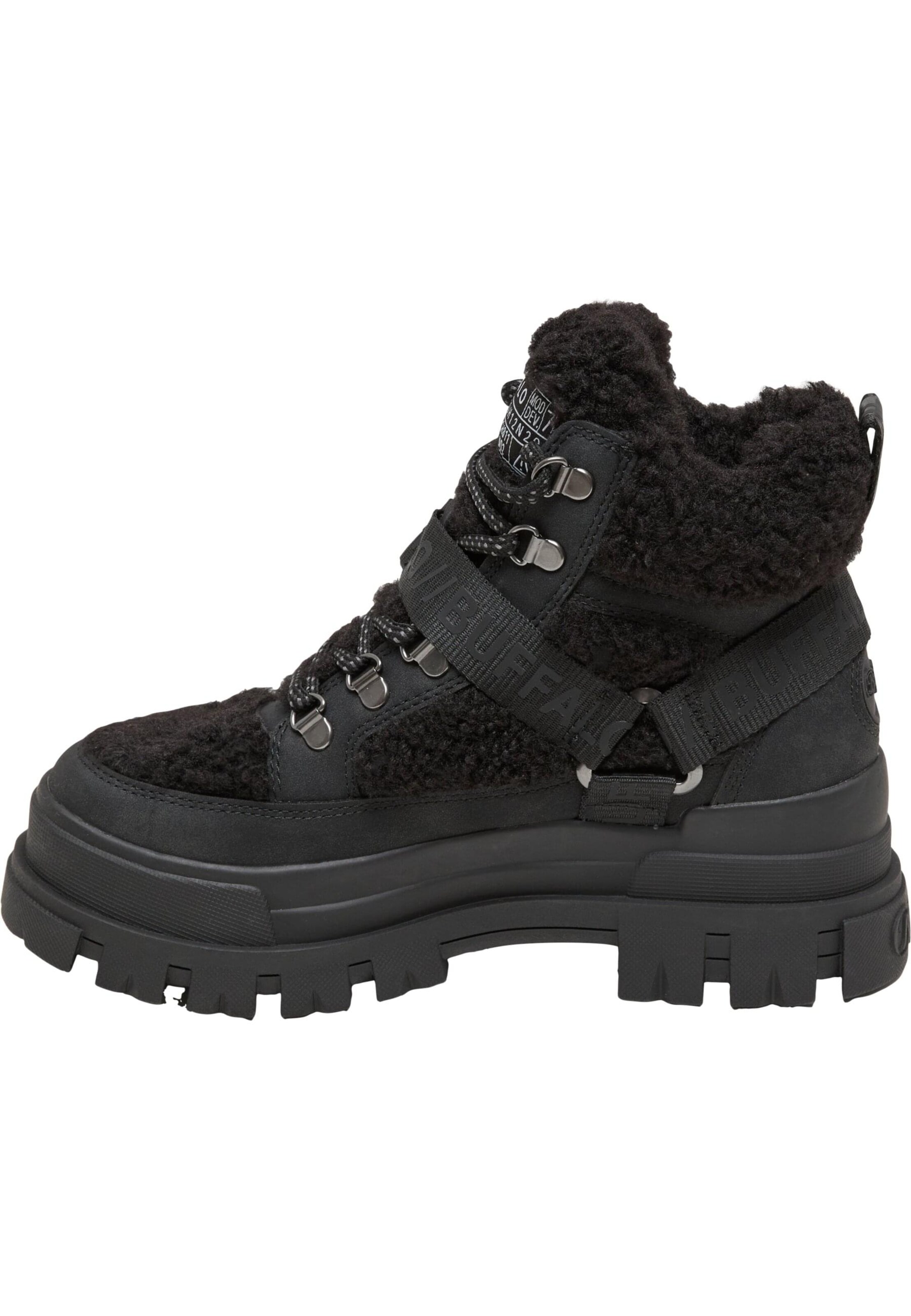 BUFFALO - Botines con cordones 'Aspha' en negro