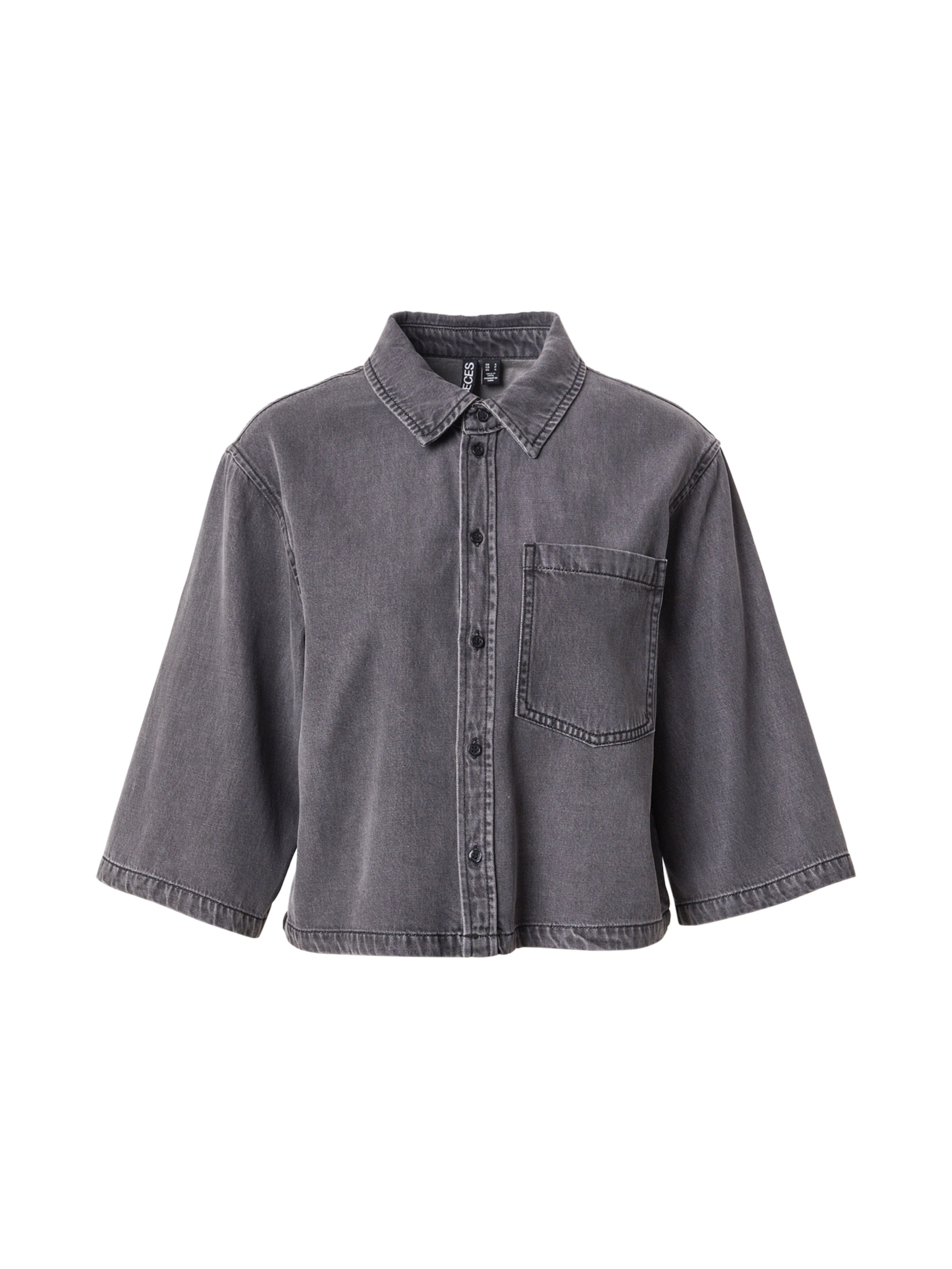 PIECES Pluus 'PCJASMINE', värv must: eest vaates