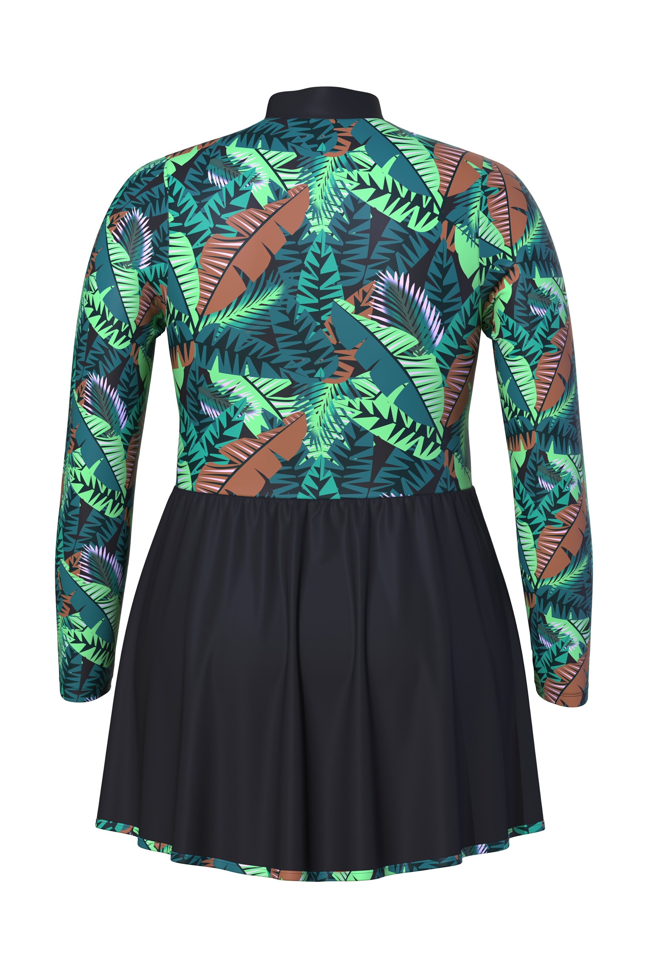 Ulla Popken Badeanzugkleid in Schwarz