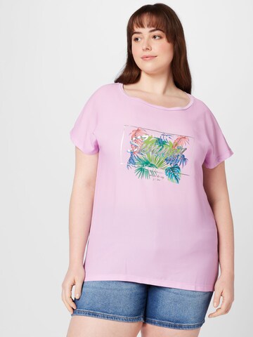 T-shirt 'KETTY' ONLY Carmakoma en violet : devant