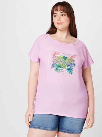 T-shirt 'KETTY' ONLY Carmakoma en violet : devant
