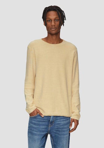 Pull-over QS en jaune : devant