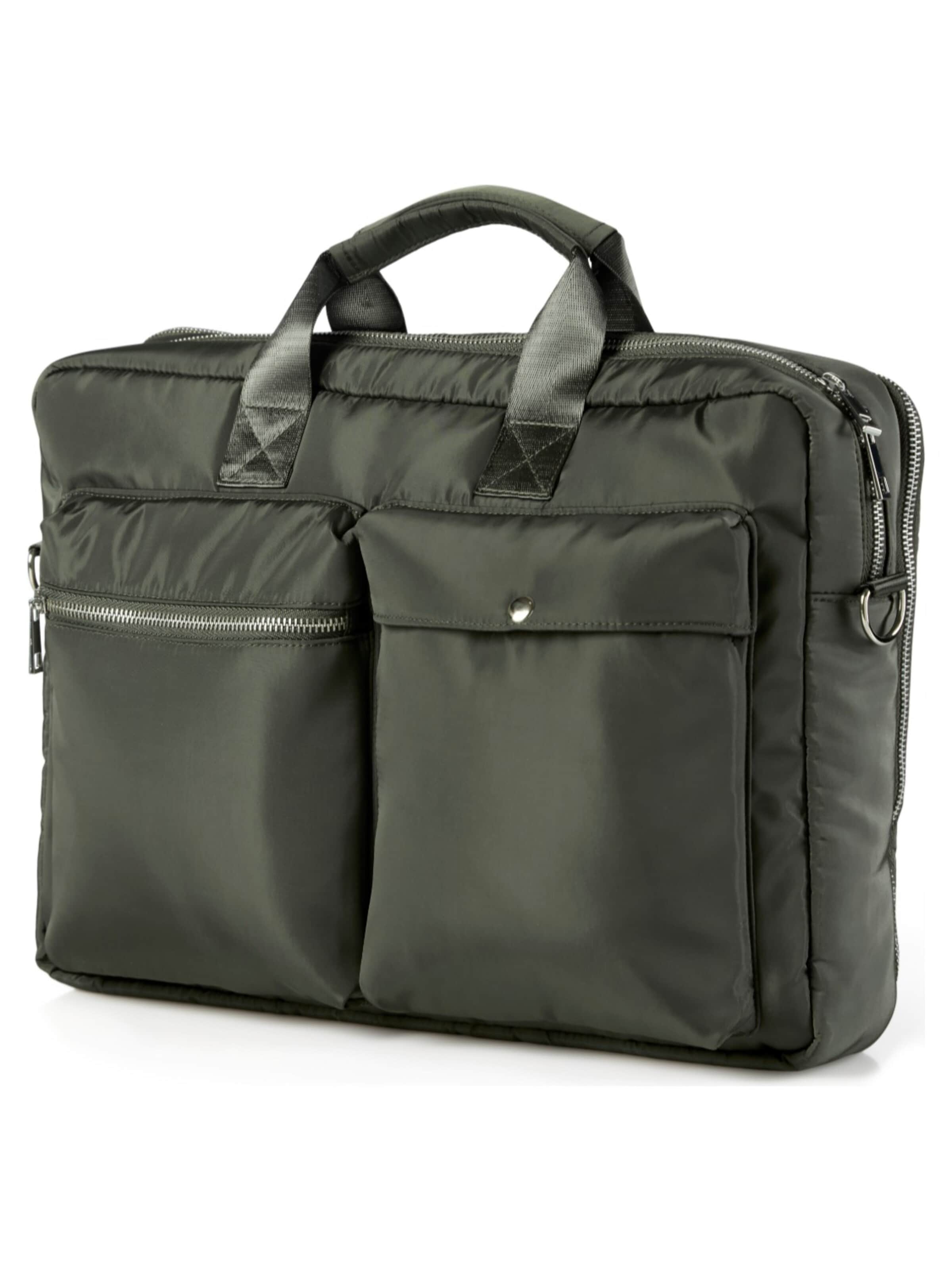 Waykins Briefcase 'Faze' in Green: front