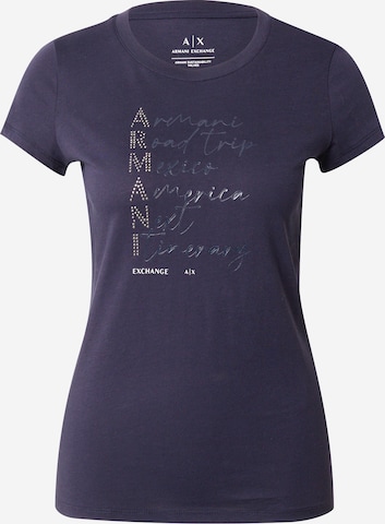 T-shirt ARMANI EXCHANGE en bleu : devant