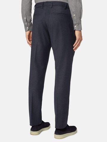 Boggi Milano Regular Pleated Pants in Blue