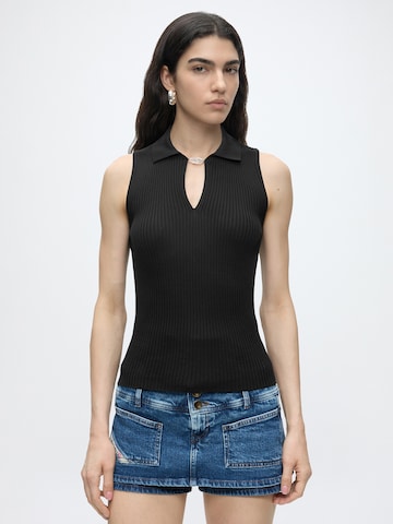DIESEL Stricktop 'M-LILITA' in Schwarz: Vorderseite