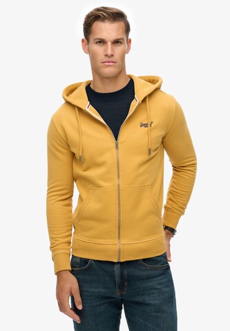 Veste de survêtement 'Essential' Superdry & Co en marron : devant