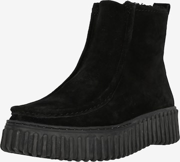 CLARKS Winterboots 'Torhill Cozy' in Schwarz: Vorderseite