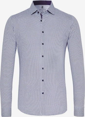 DESOTO Slim fit Button Up Shirt in Blue: front