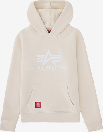 ALPHA INDUSTRIES Sweatshirt in Weiß: Vorderseite