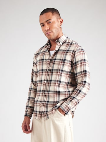 JACK & JONES Comfort fit Button Up Shirt 'JJEClassic' in White: front