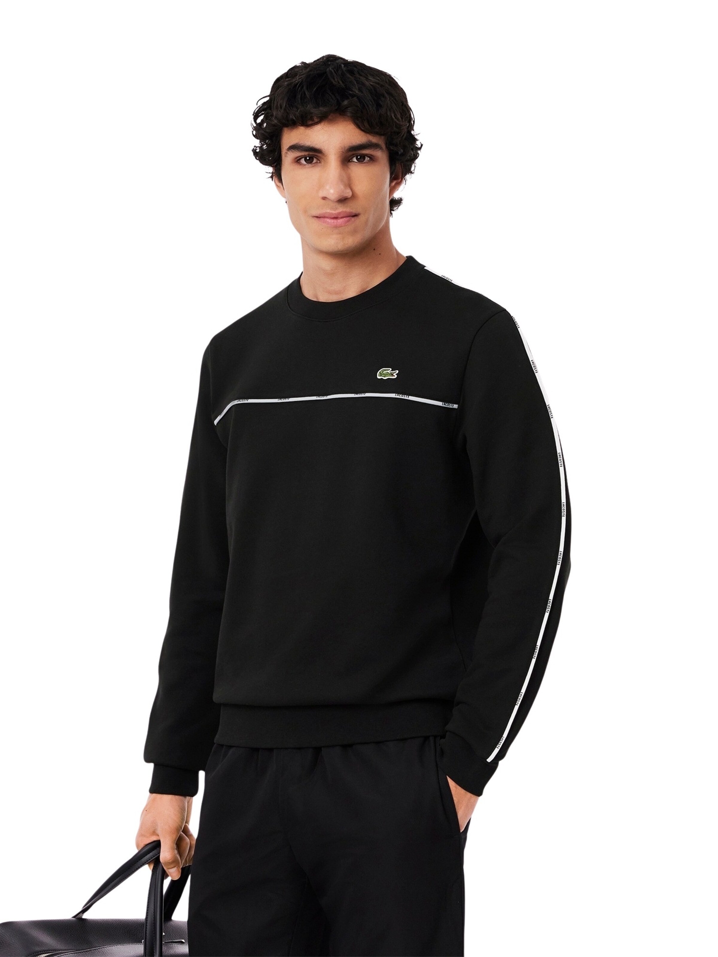 LACOSTE Sweatshirt i sort: forside