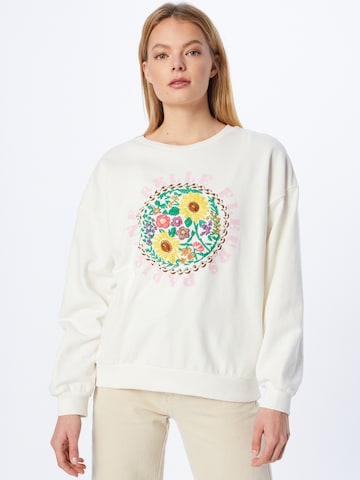 Sweat-shirt River Island en blanc : devant