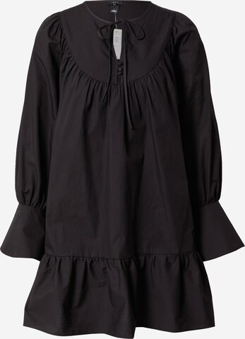 Robe-chemise River Island en noir : devant