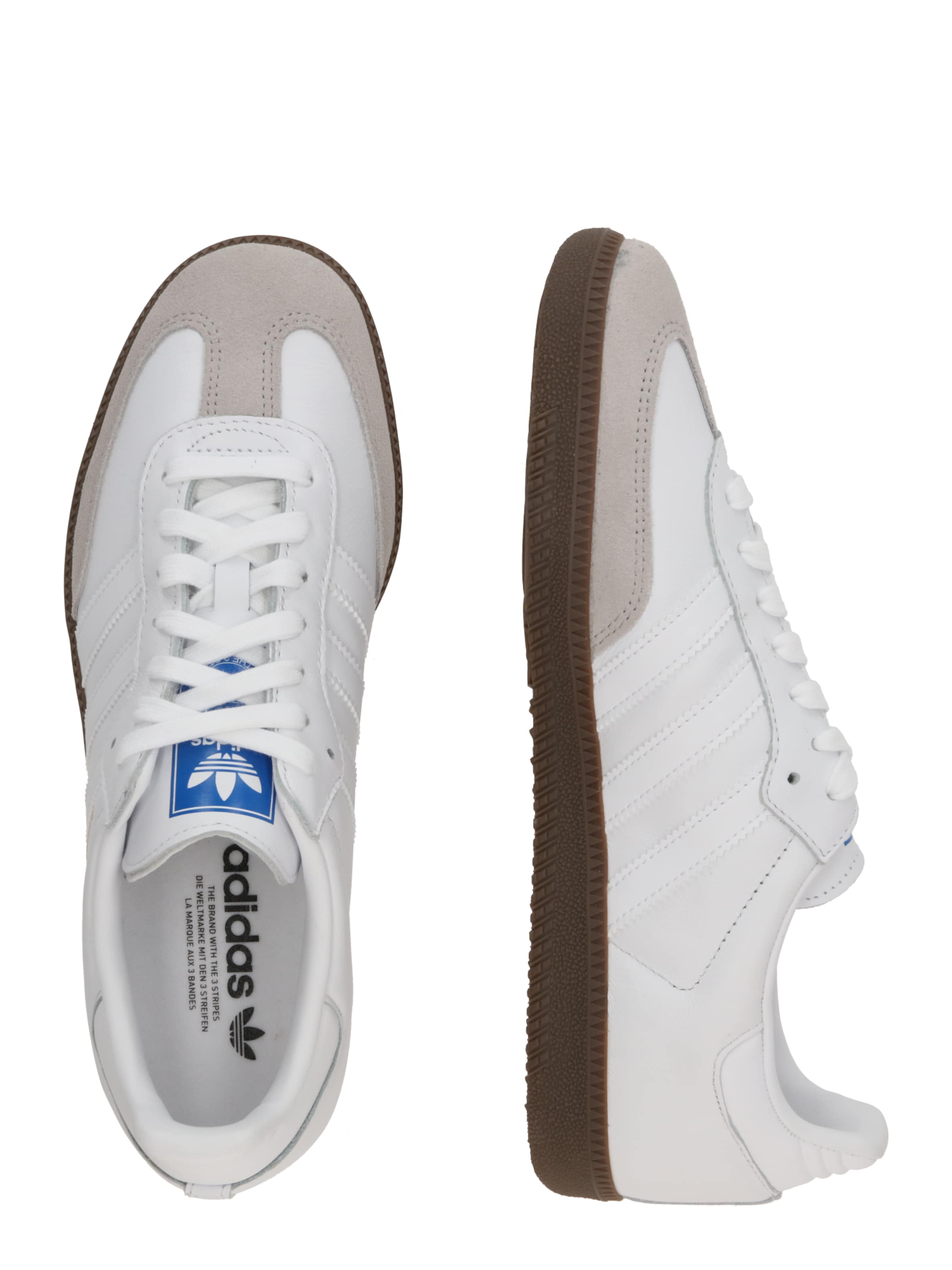Baskets basses 'Samba' ADIDAS ORIGINALS en blanc : devant