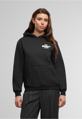 Miss Tee Sweatshirt 'The Brunch Club' i svart: framsida