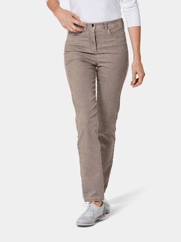 Coupe slim Jean 'LOUISA' Goldner en gris : devant