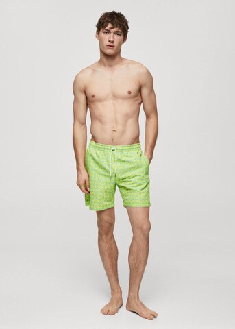 MANGO MAN Board Shorts 'Estrella' in Yellow