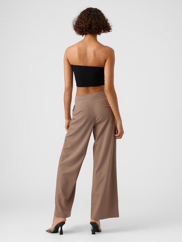 Vero Moda Collab Wide Leg Hose 'Victoria' in Braun