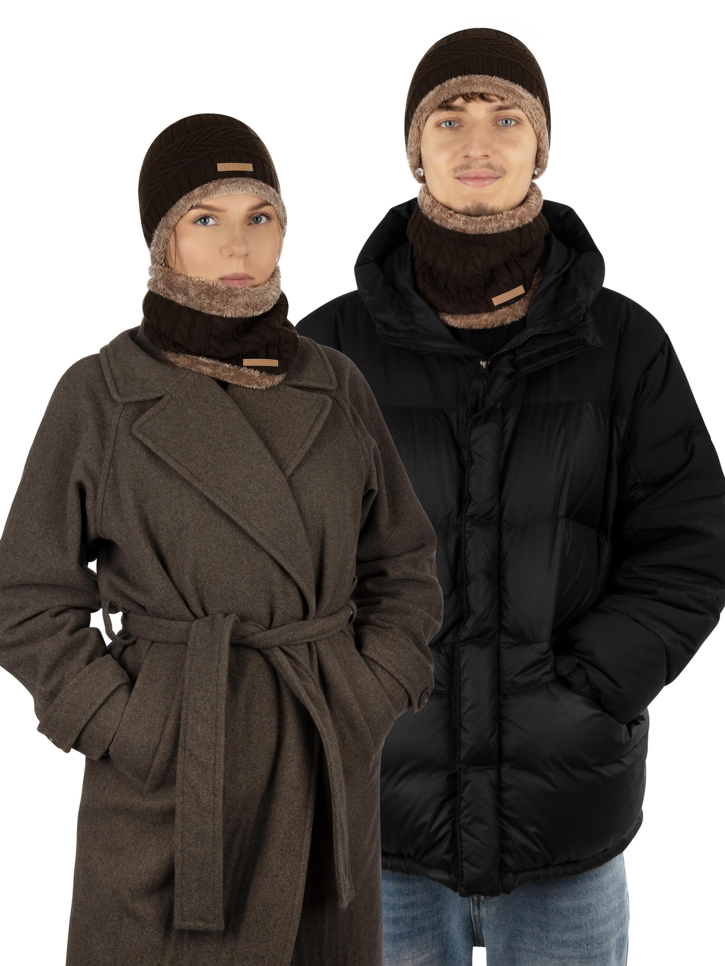 normani Set 'Kebili' in Braun: Vorderseite