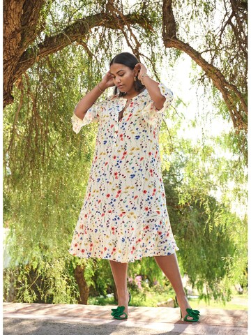 Robe 'Maeve' Zizzi en blanc