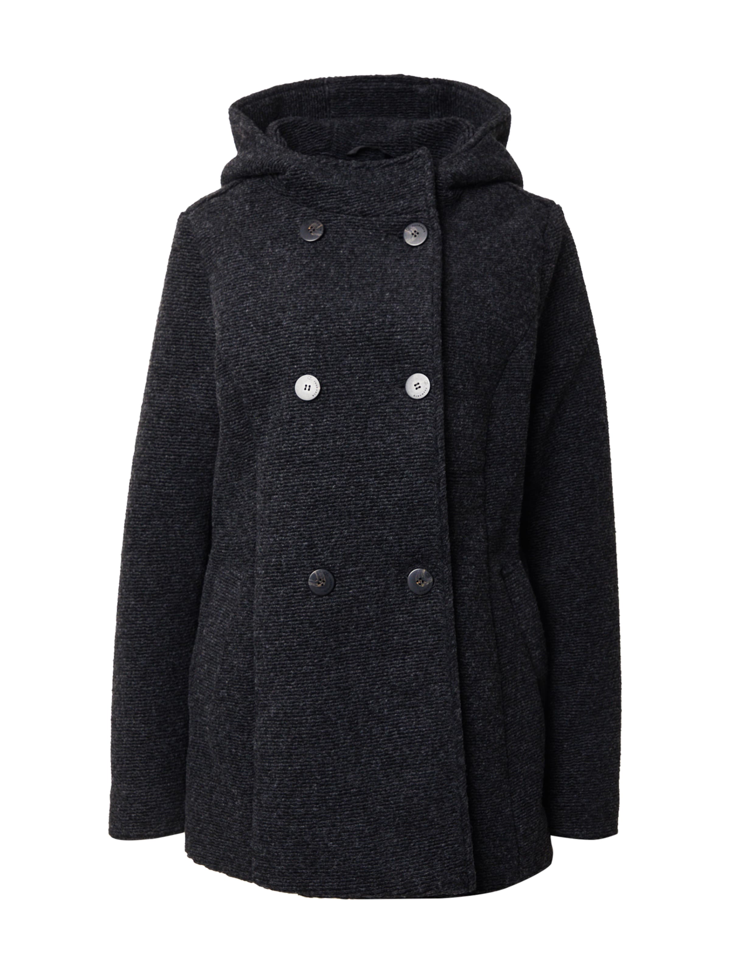 Manteau mi-saison QS en noir : devant